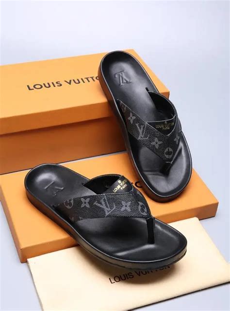 louis vuitton slippers men|louis vuitton flip flops men's.